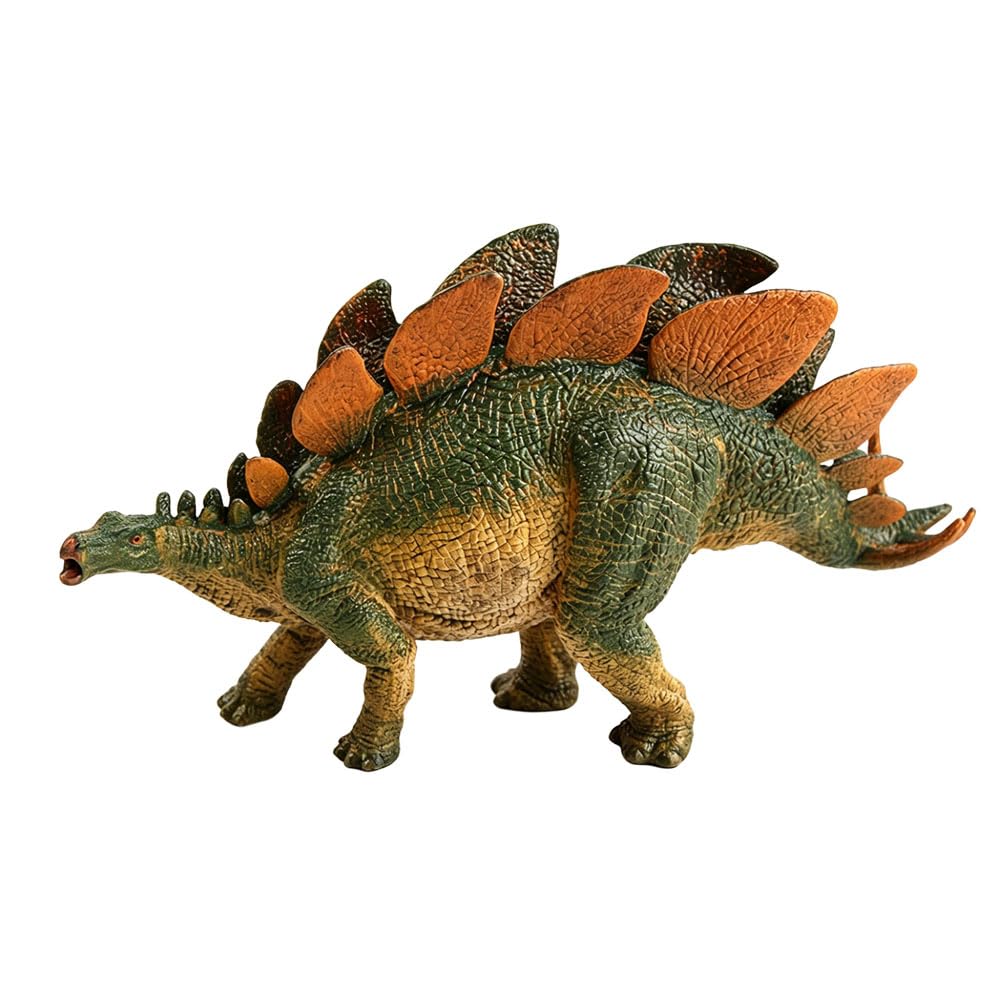 Jehoshaphat 1Pc Realistic Ancient Stegosaurus Model Ornament Mini Prehistoric Animal Figurine for Garden Courtyard Household Interior and Seasonal Scene Layout