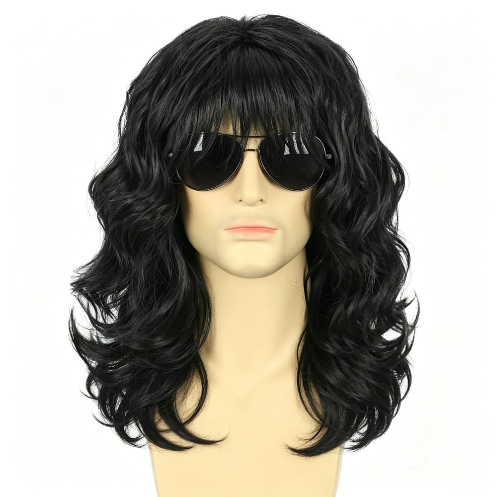Accesorios Pelucas Peluca Pelo Rizado Onda Larga Negra Para Hombres Y Mujeres Para Pelucas Uso Diario Fiesta Coplay