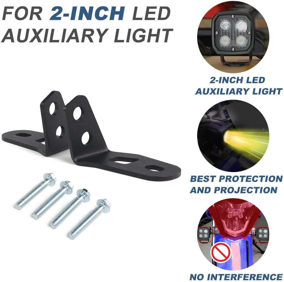 Xitomer 3mm Thick Motorcycle LED Light Mount, Fit for 2024 2023 2022 XT250 2021 2020 2019 2018 XT250 2008-2024, Auxiliary Light Bracket for XT250 Led Light Mounts