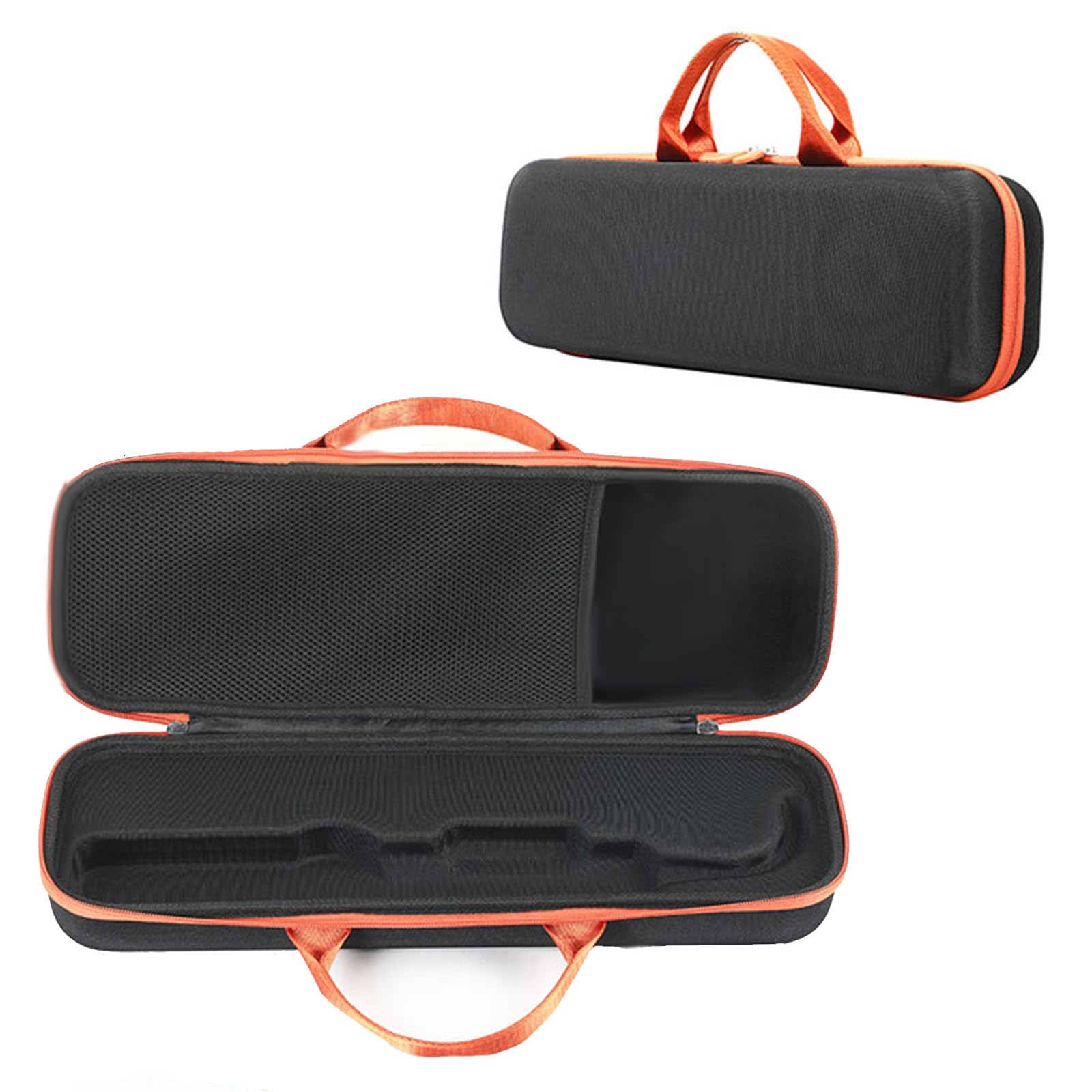 Funda de viaje dura para Dyson Airstrait, secador y alisador de pelo, portátil y protectora, Negro y anaranjado, 17.3 * 5.3 * 3.5 inch