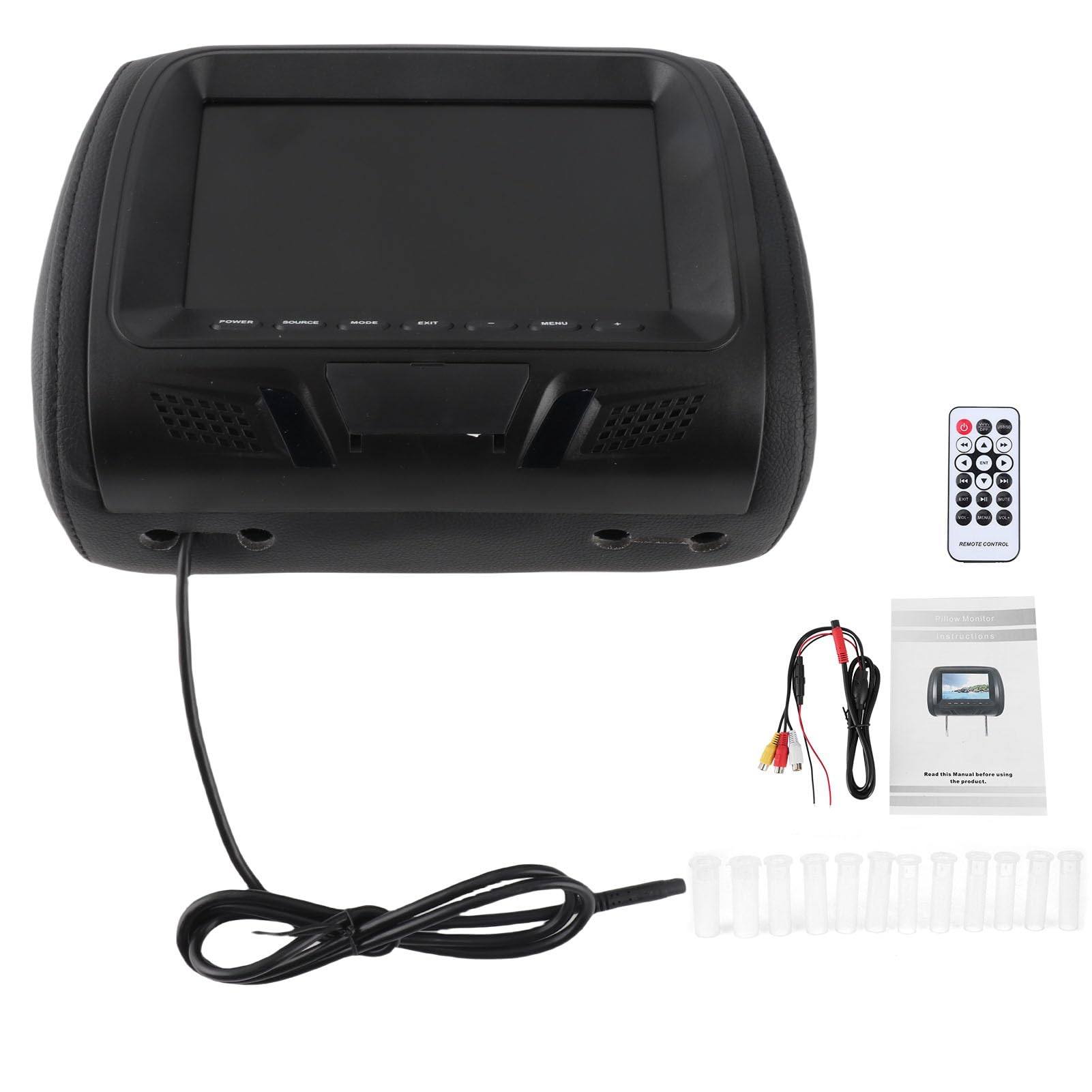 Yctze 7in 1024 x 600 Lettore DVD poggiatesta Auto, Schienale del sedile Lettore multimediale MP5 Monitor poggiatesta LCD RGB Supporto amplificatore USB Bluetooth