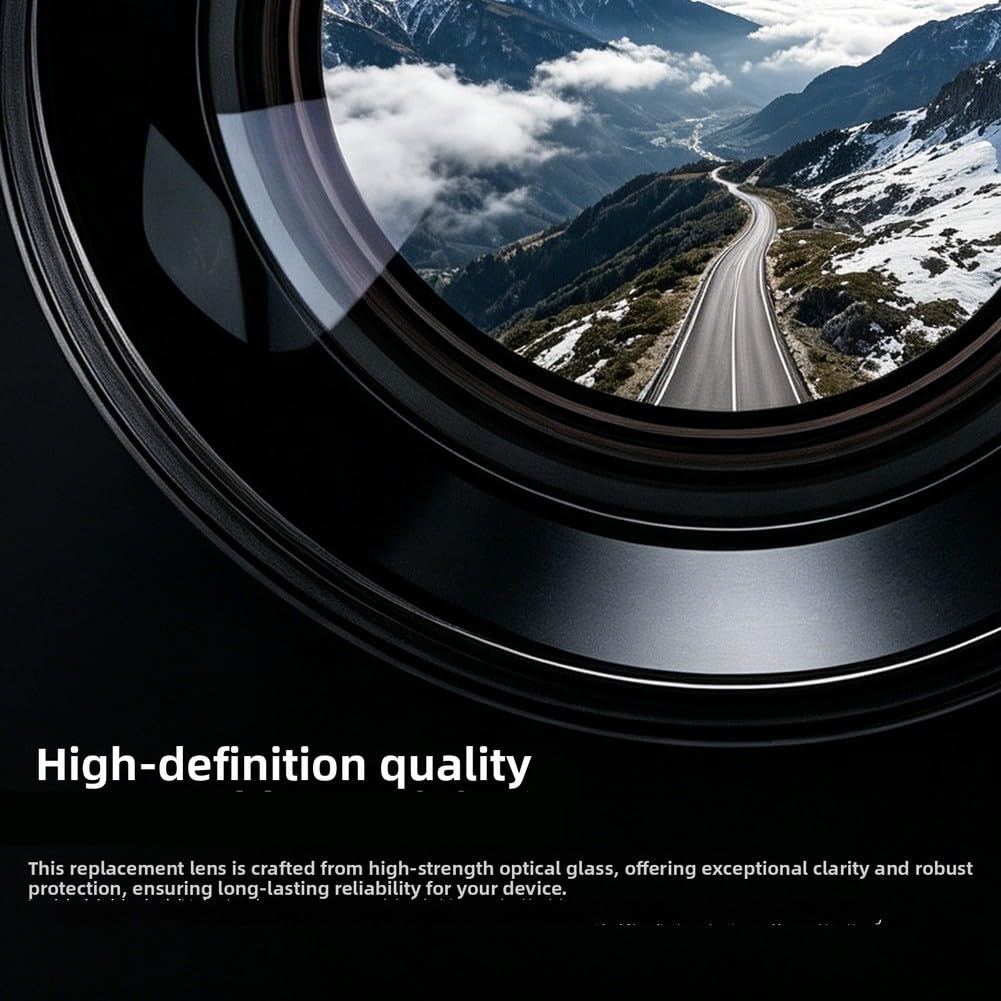 Lente di ricambio in vetro di alta qualità per Dji Avata 360 offrendo HD e vestibilità precisa in dimensioni compatte nere per esigenze di riparazione della fotocamera senza cuciture (2 pezzi)