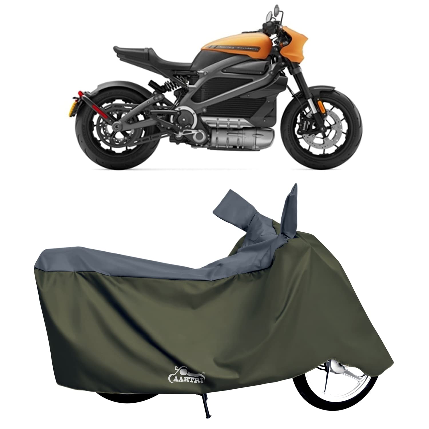DROHAR Body Cover for Harley-Davidson Livewire (BS -2,3,4,6) Legitimate Waterproof UV Protection,Dustproof Body Cover(Life TIME Strip Grey)