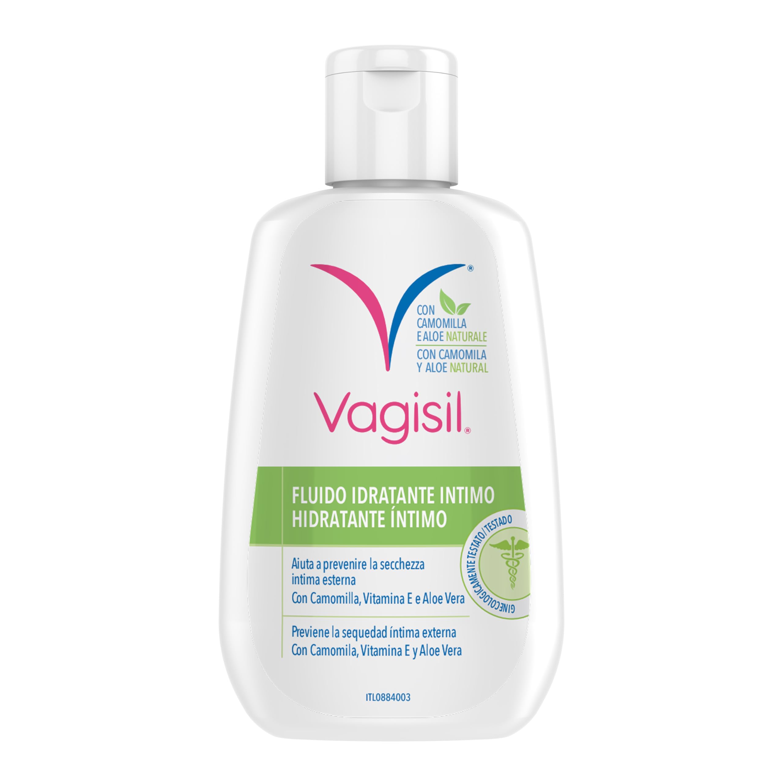 Vagisil Hidratante Íntimo con Camomila y Aloe Vera Natural, Ayuda a Aliviar y Prevenir la Sequedad Íntima, Sensación De Lubricación Natural, Ginecológicamente Testado, 50 ml