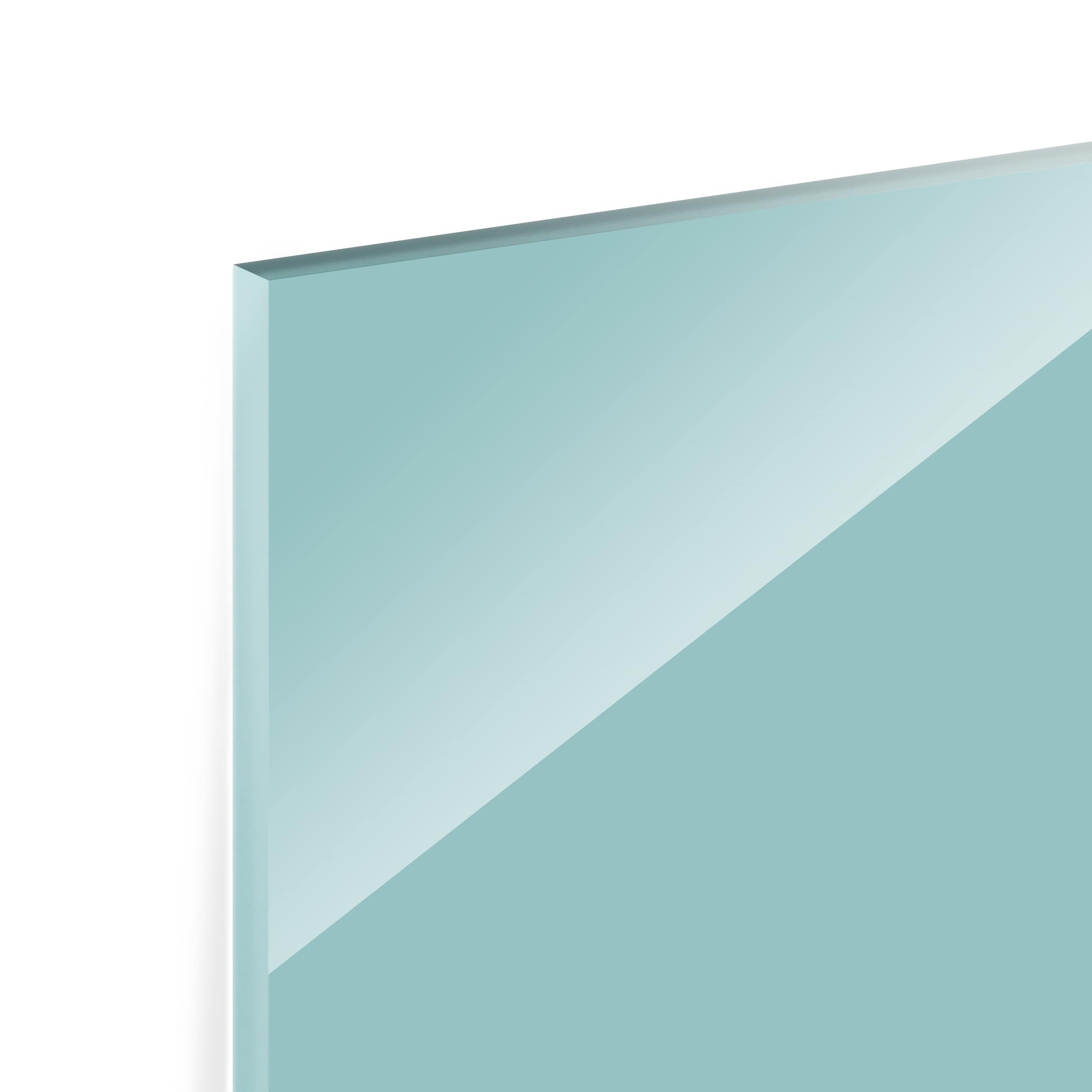 Fond de hotte avec support épaisseur 4mm avec motif crédence cuisine avec motif verre trempé panneau mural turquoise crédence en verre style uni cuisine 2249 (80x59cm)