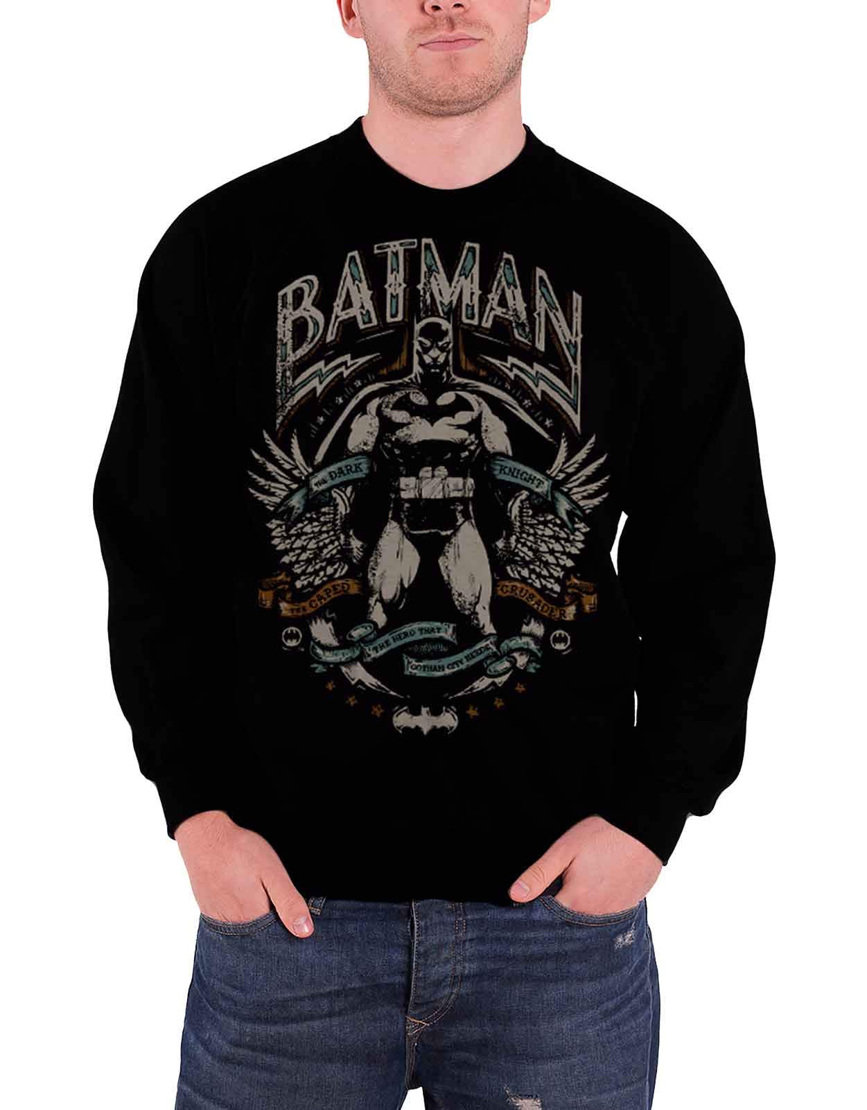 BATMANOfficially Licensed Dark Knight Crusader Long Sleeve T-Shirt (Black)