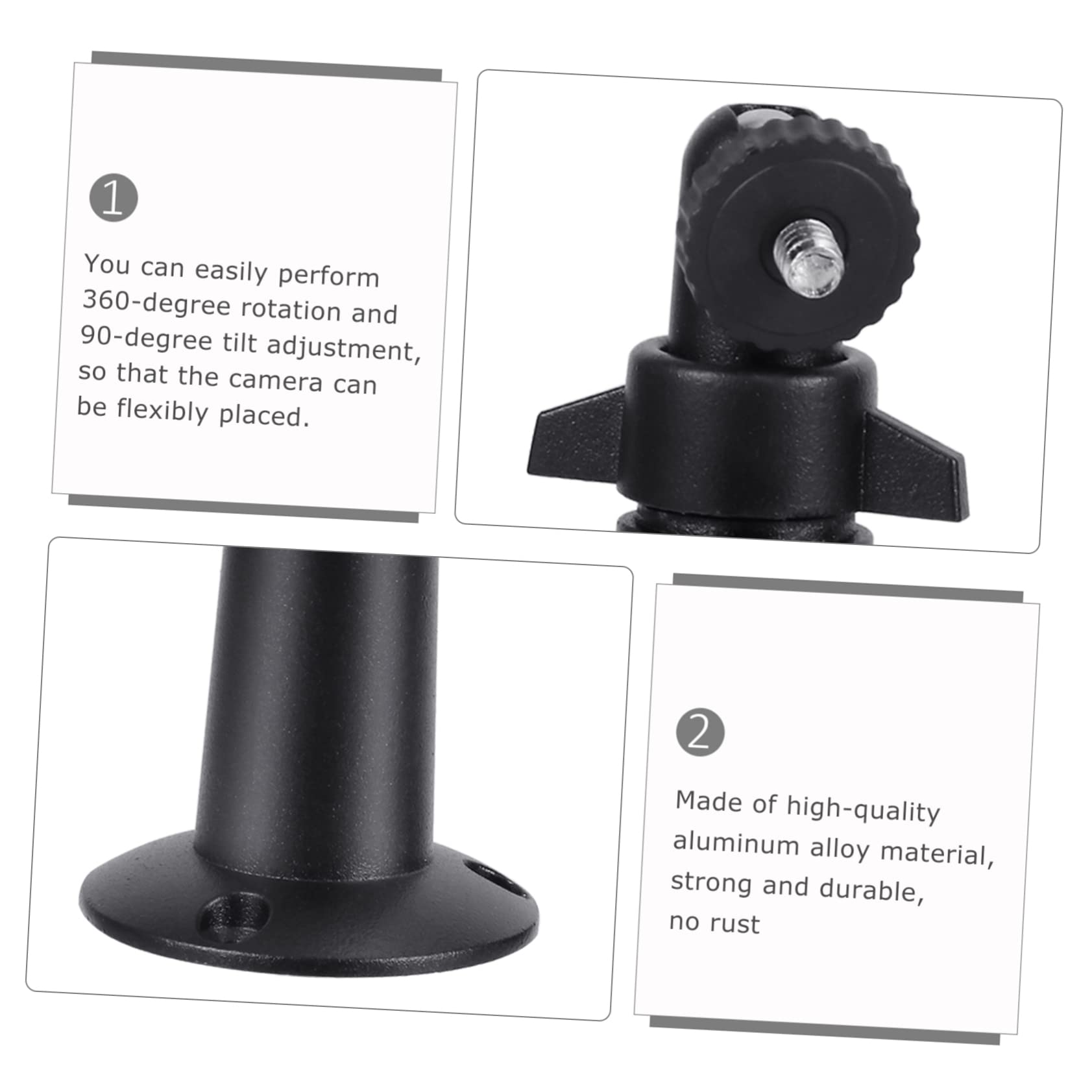 VILLCASE 3 Set Supporto Per Telecamera Supporto Da Parete Supporto Da Soffitto Supporto Per Telecamera Supporto Per Telecamera Supporto Per Telecamera Supporto Per Telecamera 2 pezzi * 3