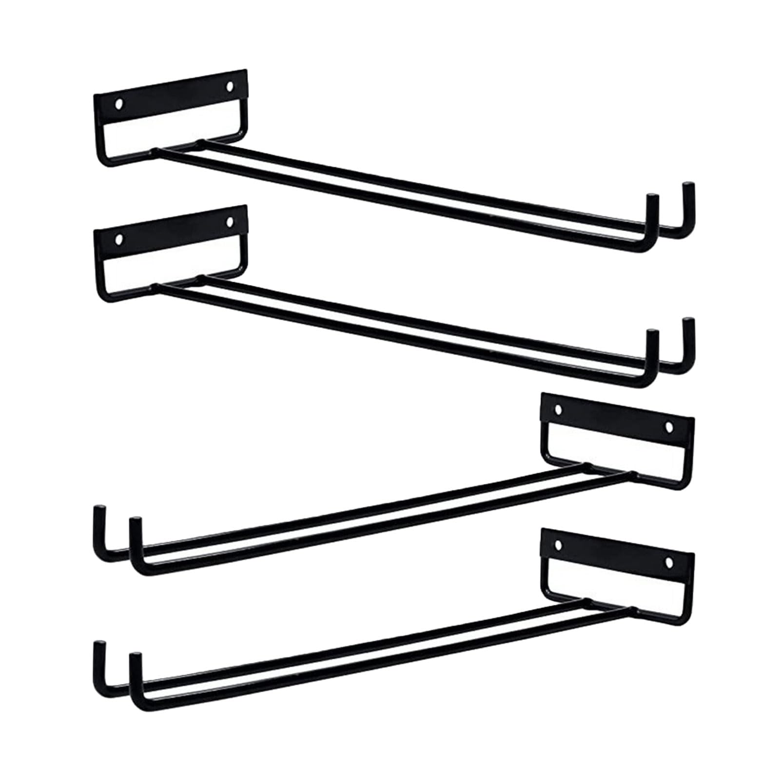 Nucelit Fashionable Wine Glass Hanging Storage Racks Sturdy Iron Stemwares Holders Portable Accessory for Cabinet and Wall Stemwares Holder