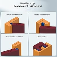 Vista 7 de Tira de sellado para puertas y ventanas, sellos de respaldo autoadhesivos para gran espacio (65 pies, negro)