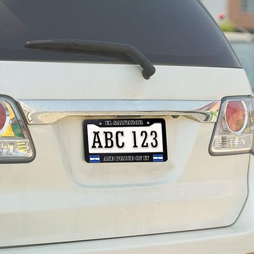 Miniatura 6 de Marco de metal para placas de El Salvador and Proud of It, bandera de El Salvador, recuerdo de país, regalo, decorativo, novedoso, marco de aluminio