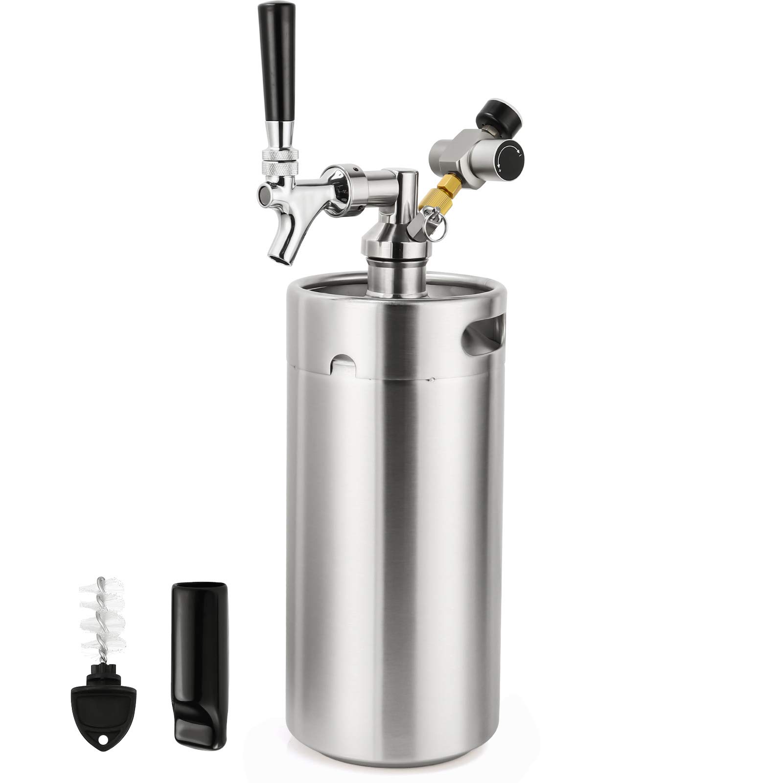 Buy FERRODAY 128oz Mini Keg Growler Tap System Beer Dispenser Stainless