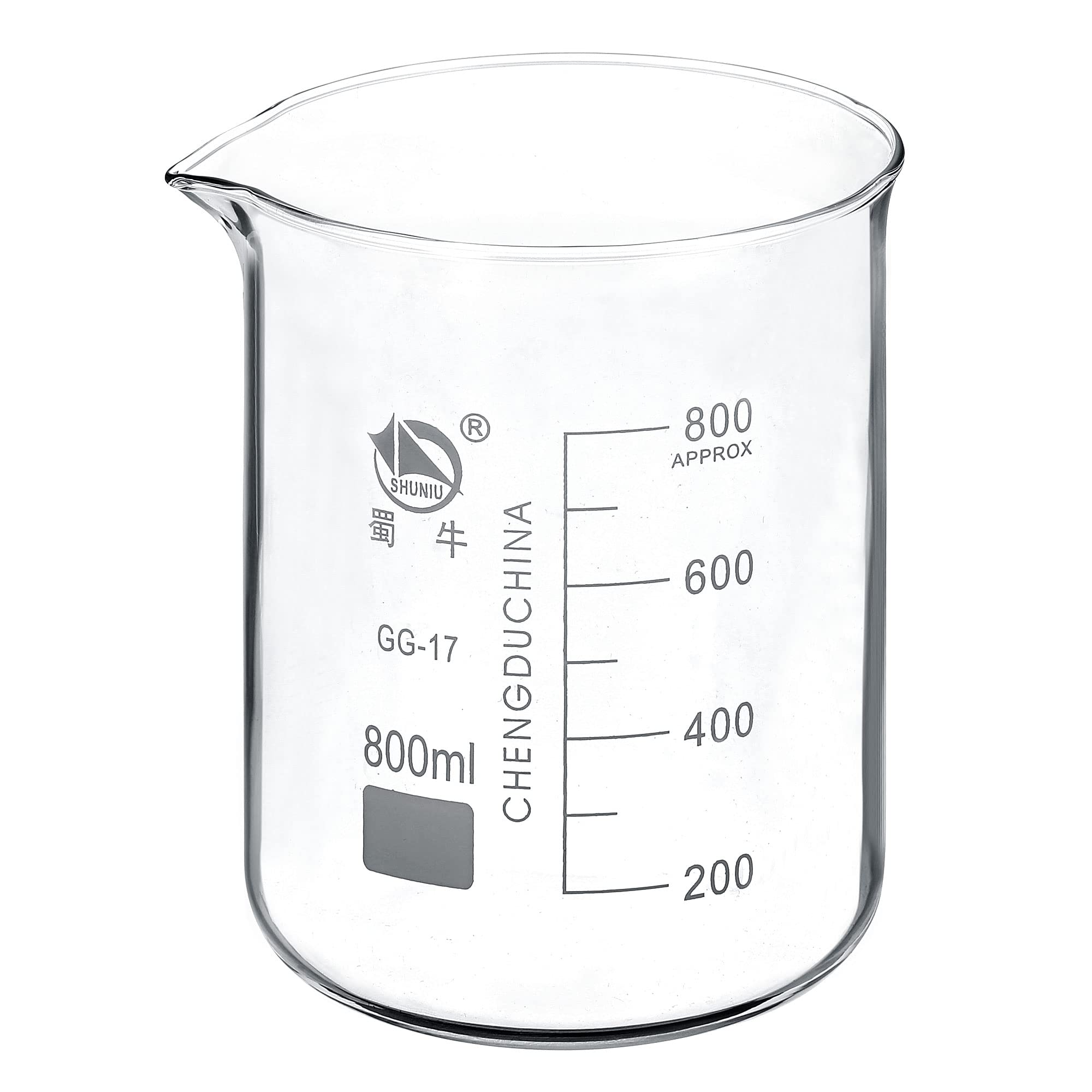 PATIKIL 200ml Low Form Glass Beaker, 3.3 Borosilicate Glass Graduated Printed Scale Measuring Cups with Spout for Kitchen Lab Liquids Transit Boiling — Amazon image 17