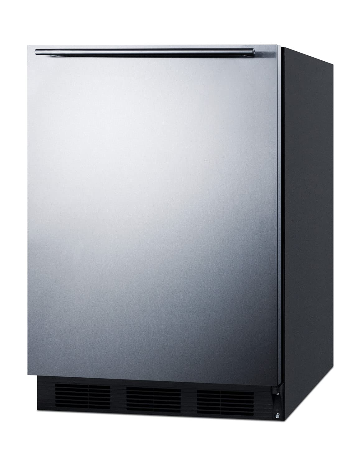 Summit Ct663bkbihh 24 Inch Wide 5.1 Cu. Ft. Built-In Compact Refrigerator With Adjustable Shelves And Horizontal Handle - Stainless Steel on Fridge.com - View 4