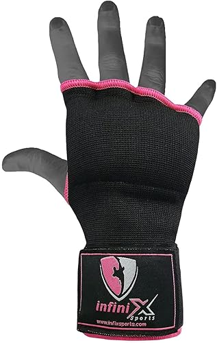 Miniatura 9 de INFINIX SPORTS Guantes interiores de gel para boxeo, vendas acolchadas elásticas debajo de los guantes de envoltura rápida para hombres y mujeres,