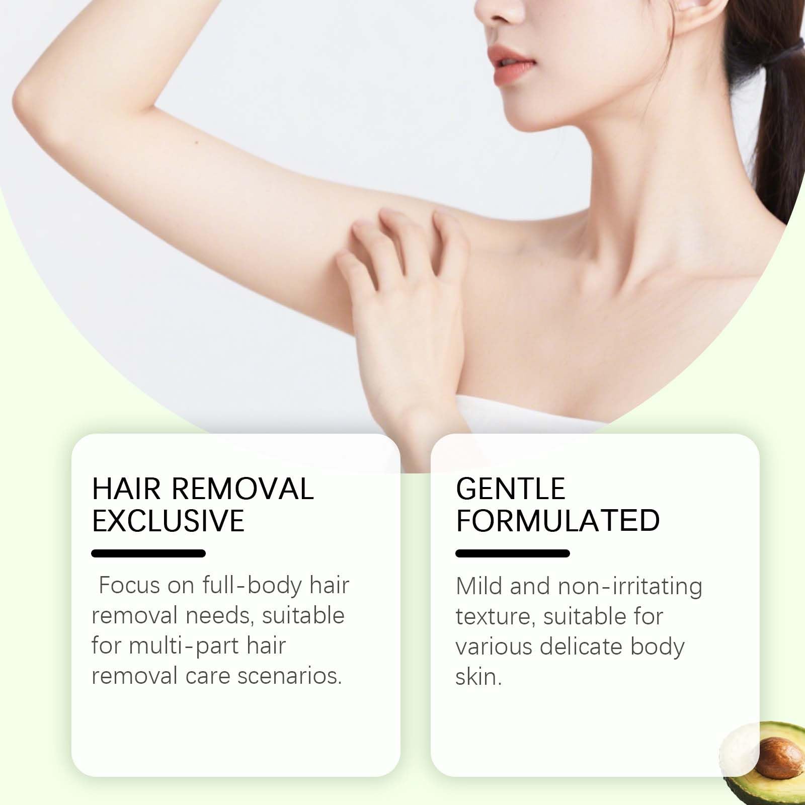 Crema depilatoria con aloe vera, indolore e impeccabile, con raschietto, crema depilatoria rinfrescante, idratante e lenitiva, ad azione rapida (5 pezzi)
