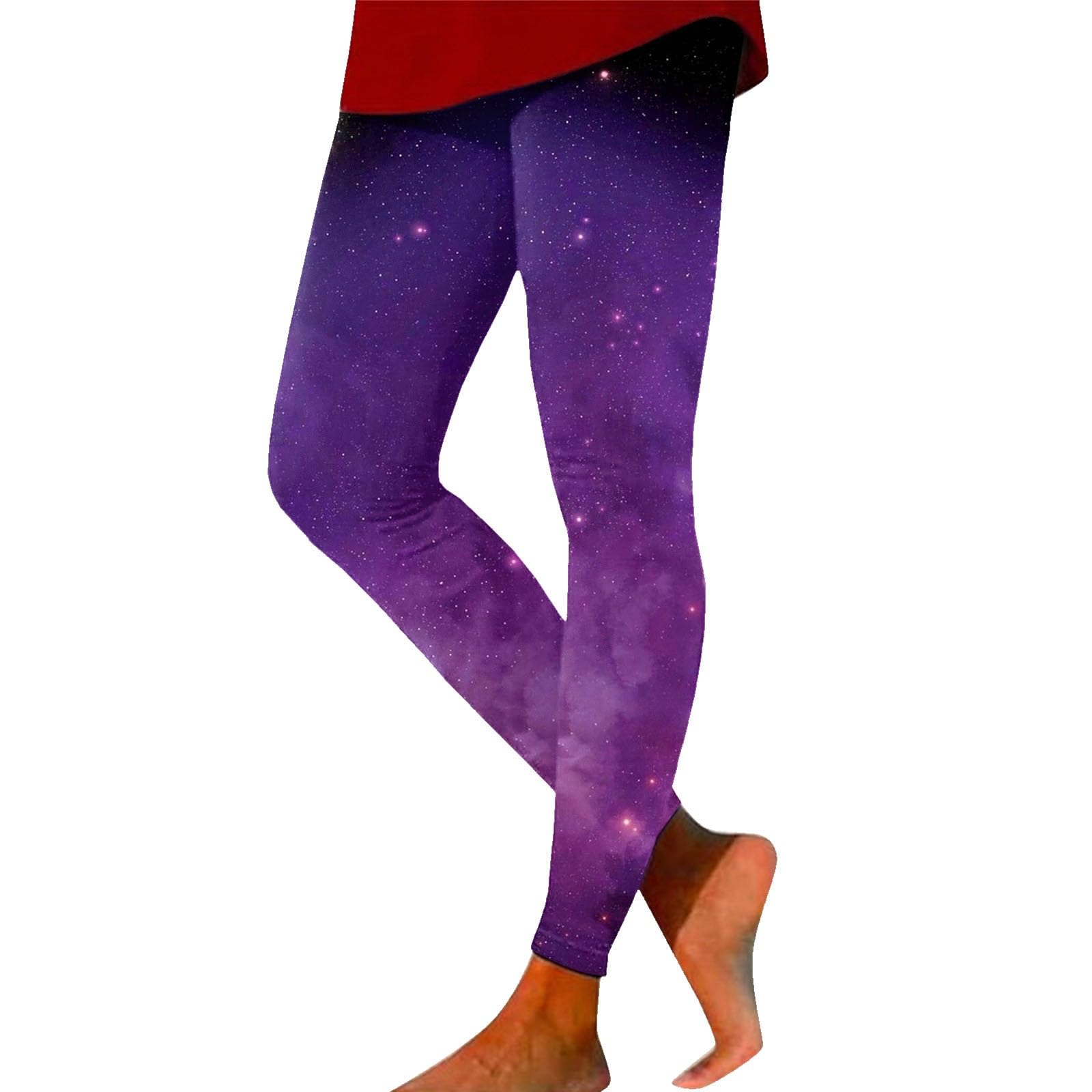 Legging Femme Taille Haute Motif Galaxie - Pantalon De Yoga Extensible, Fitness, Quotidien