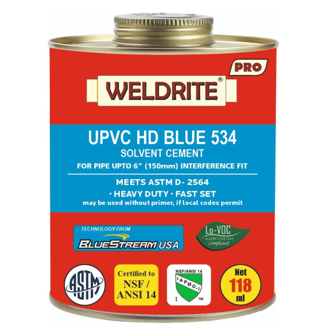 UPVC Blue Heavy Duty Solvent Cement - Pack of 6 Pieces (118ml) (B08LVPM115) Amazon Price History, Amazon Price Tracker