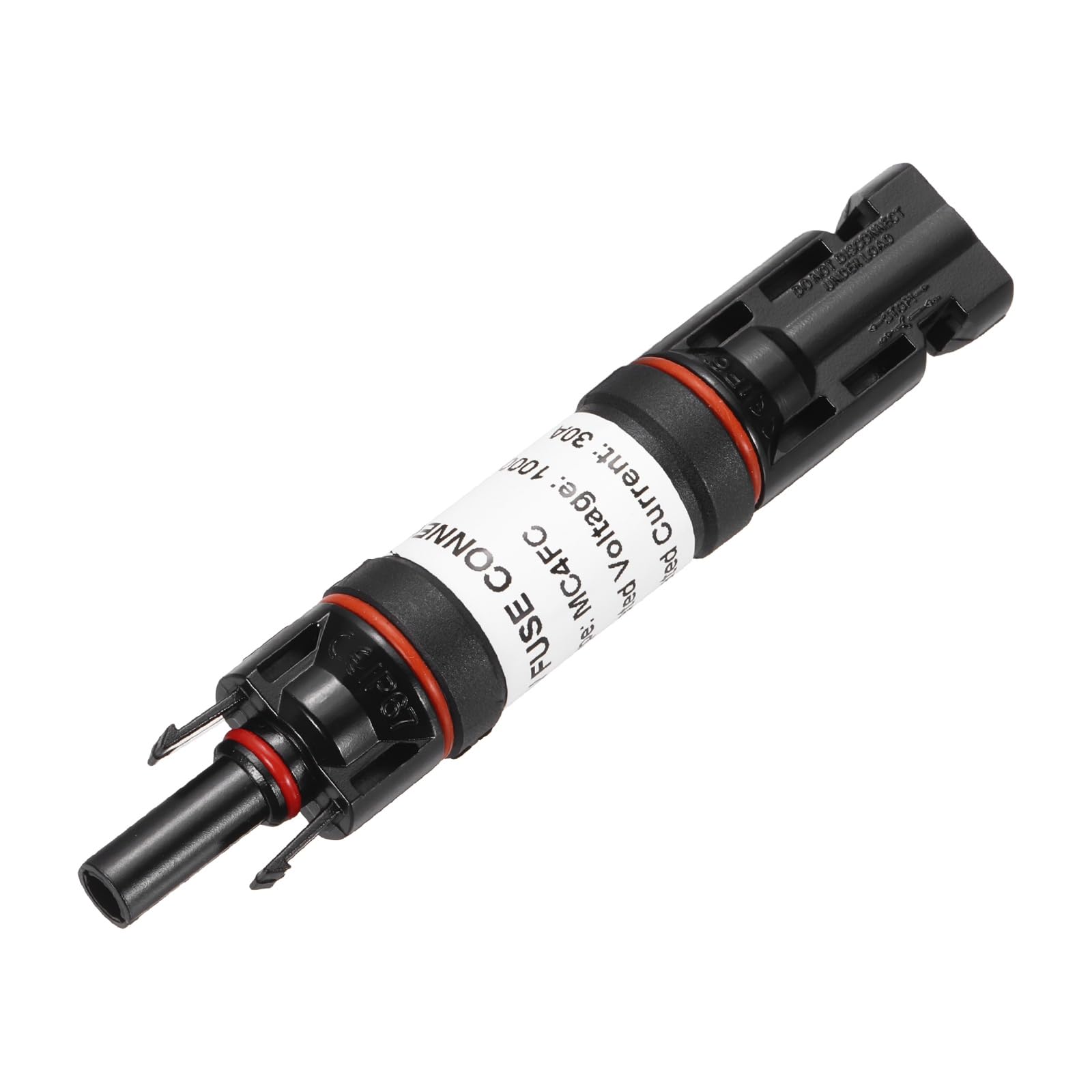 sourcing map 30A Solar Fuse Holder Inline, 1000V IP67 Waterproof Male and Female Connector with Fuse for Solar Photovoltaic System