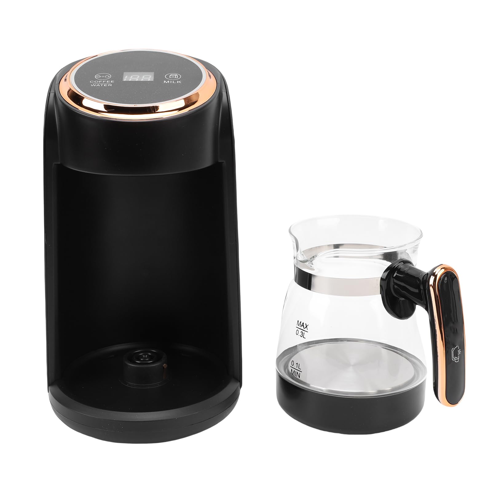 banapoy Macchina di caffè Turco 600W, Macchina da caffè Greco Turco Automatico con Funzione Riscaldamento del Latte, capacità di Birra 300Ml, tè Elettrico per Casa, Ufficio, Viaggio