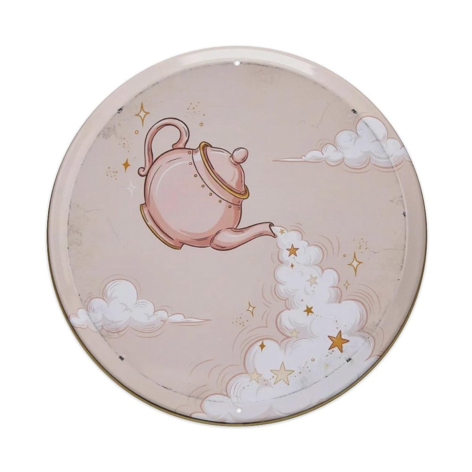 Star Fruit Magical Tree Round Metal Tin Sign Plaque