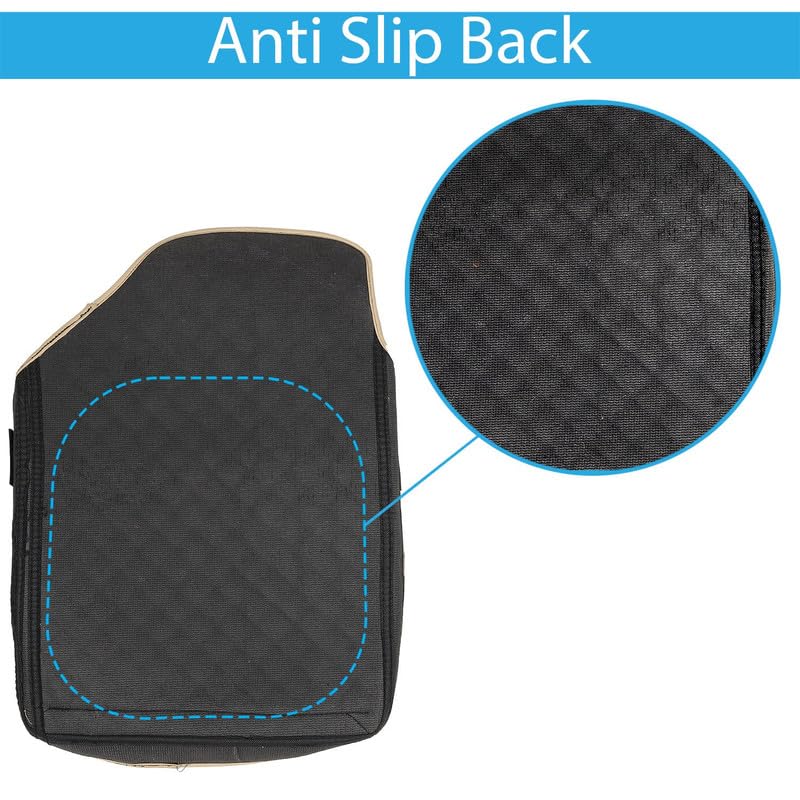 Image of Minansh Foot Mats /Floor Mats Compatible with Suzuki Swift 2017 7D Luxury Leather Washable Car Floor Mat (Brown /Coffee)