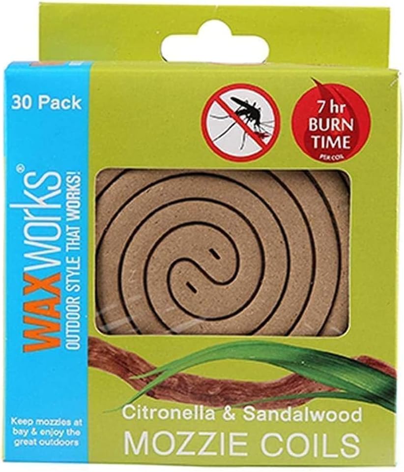 Waxworks Incense Coil, Pack of 30 - Citronella and Sandalwood