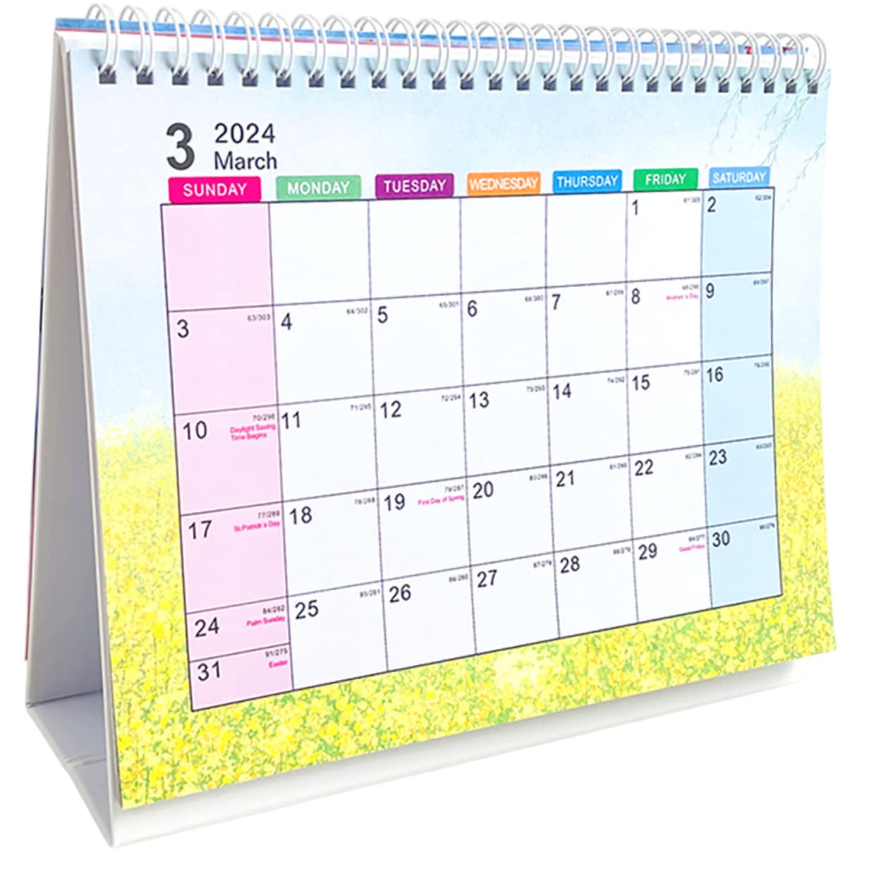 Mini Folder Binder 2024 Desk Calendar Table Top Decor Blank Calendar Office Desk Decorations Desktop Calendar 2024 Monthly 2024 Calendar Desk Extra-large Pink Oversized Paper