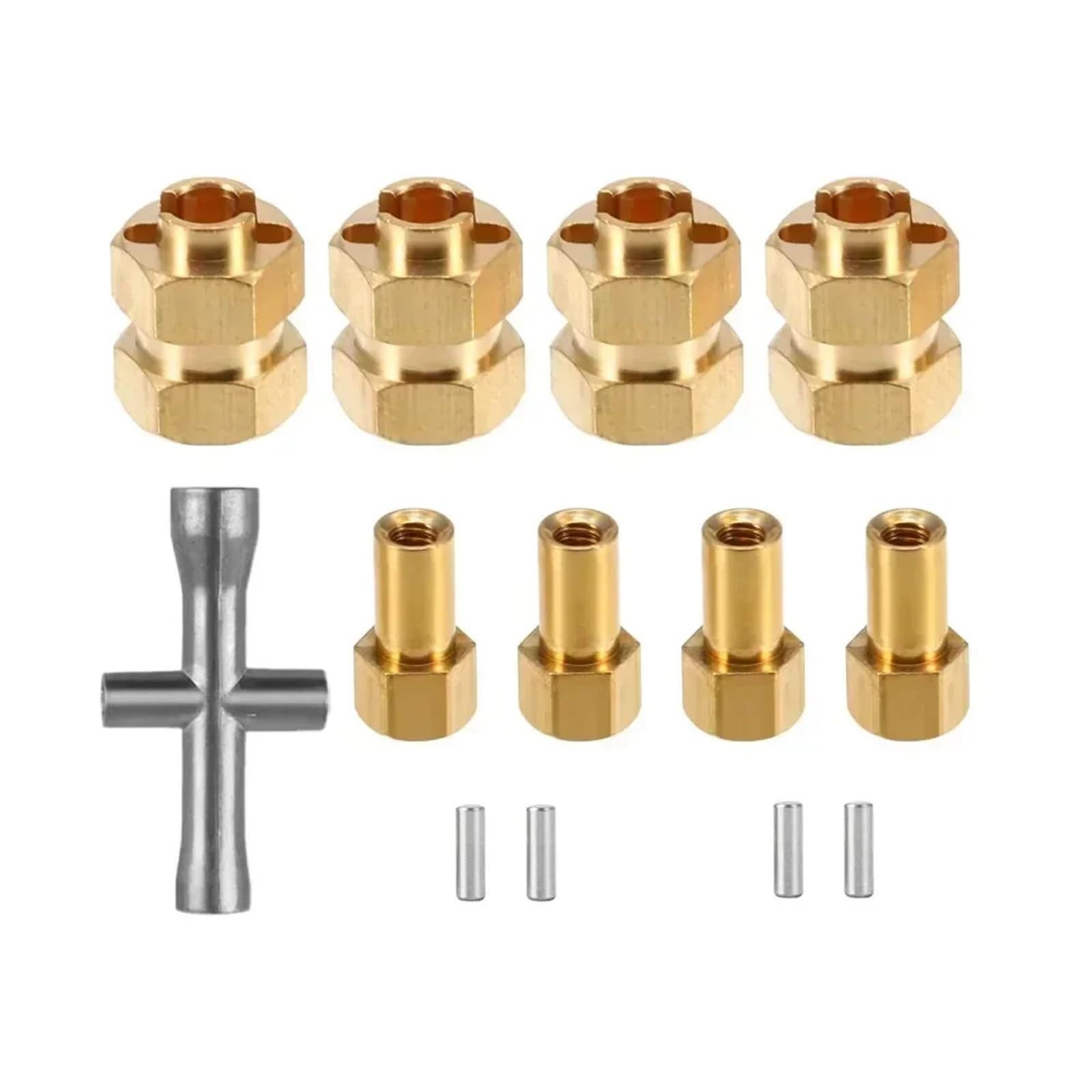 Für Axial Für SCX24 90081 1/24 Messing Verlängerung Apater Einseitige CVD Antriebswelle Rahmen Roll Käfig Vorder- Und Hinterachse RC Auto RC Crawler Modelle Teile