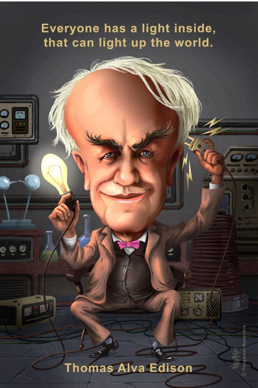 Motivational Quotes Wall Frames - Inspirational Scientist Photo Frame for Study Room, Office, Living Room - Gift of Thomas Edison| Inspire, Uplift, and Motivate with Uniquely Crafted Framed Posters (SEK-TEJ Frame)