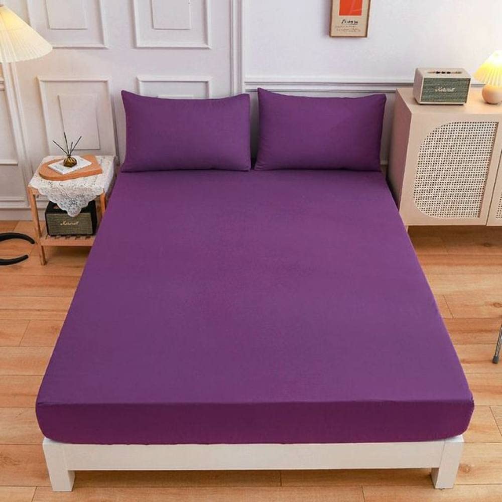 Drap housse violet 180x200 pour une chambre moderne et rangée