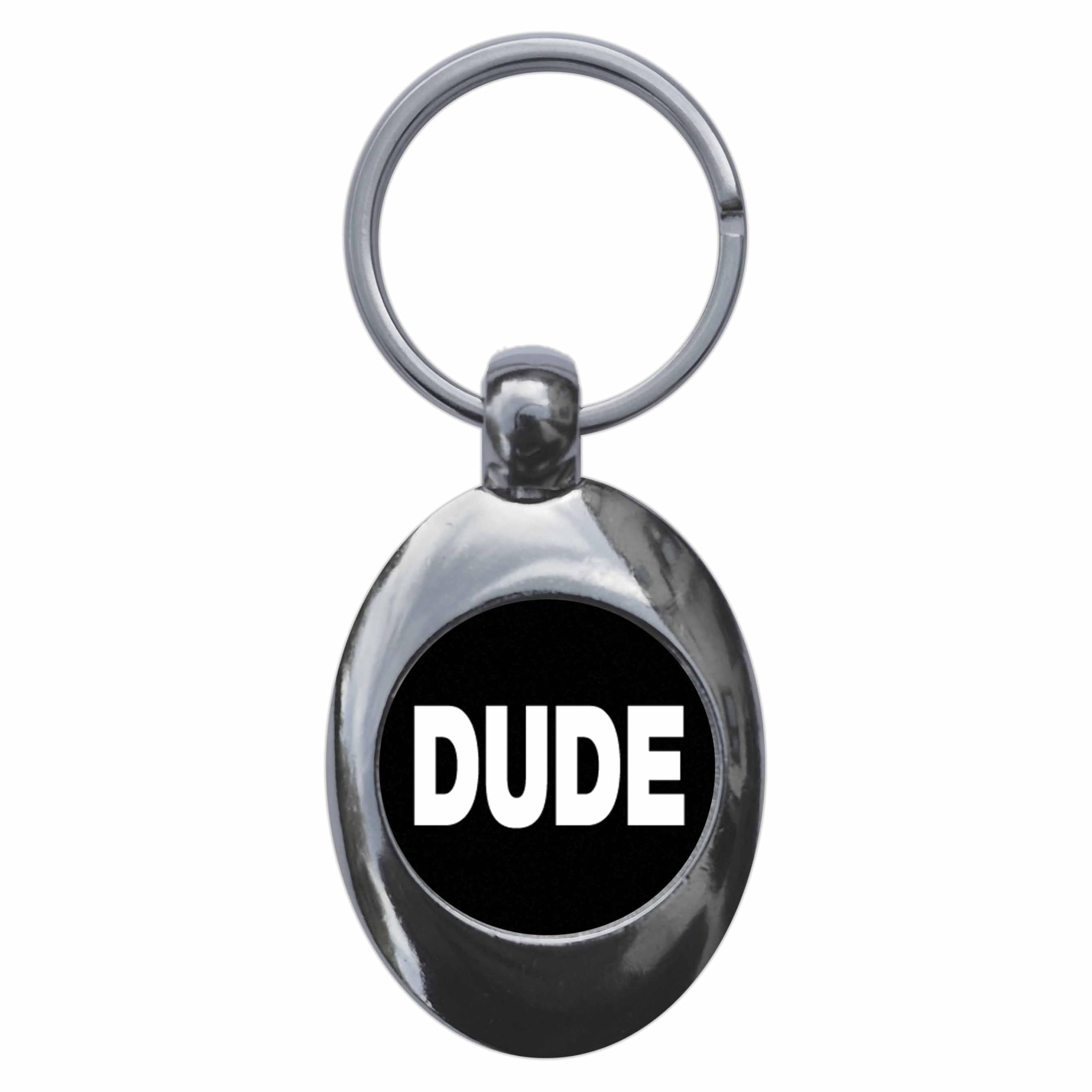 Dude Keyring Keychain Key Ring Chain With Trolley Coin