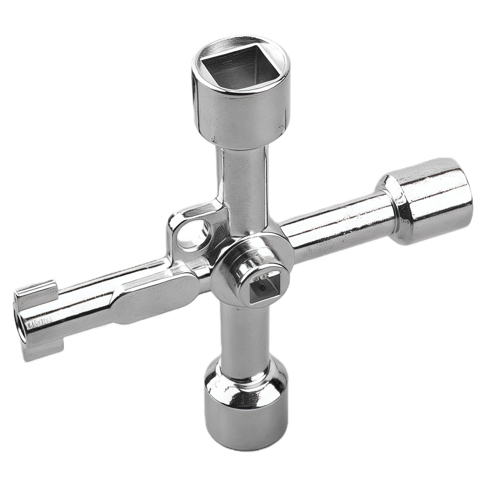 Electrical Elevator Cabinet Wrench Multifunctional 4 Way Triangle Tool Professional Portable Triangle Wrench for Train Electrical Elevator Cabinet Multifunctional Professional Triangular Tool
