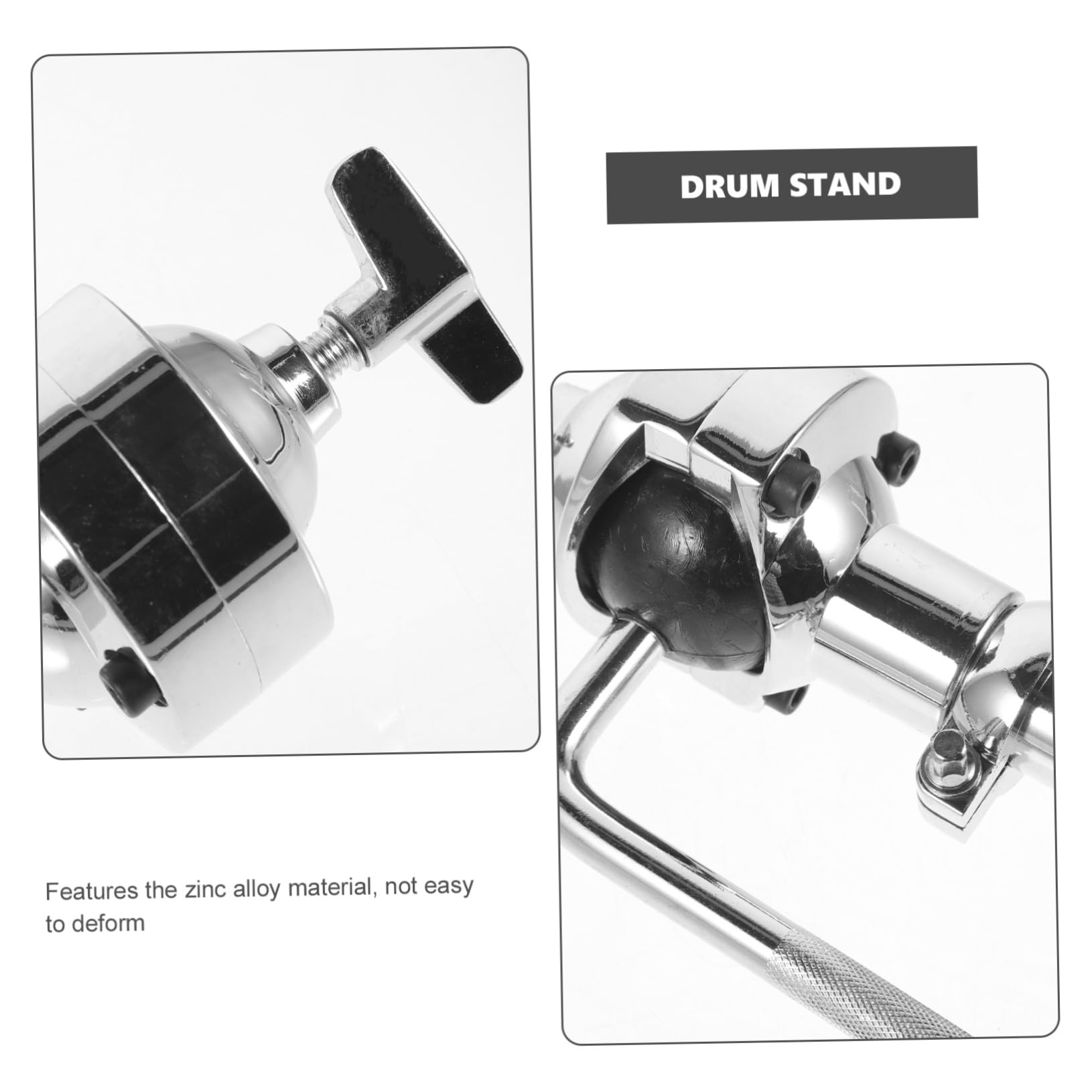 SUPVOX Supporto per Tom Drum Singolo in Lega di Zinco Resistente, Accessorio per Batteria per Musicisti e Studenti, Staffa per Strumenti a Percussione Installazione Stile Casuale