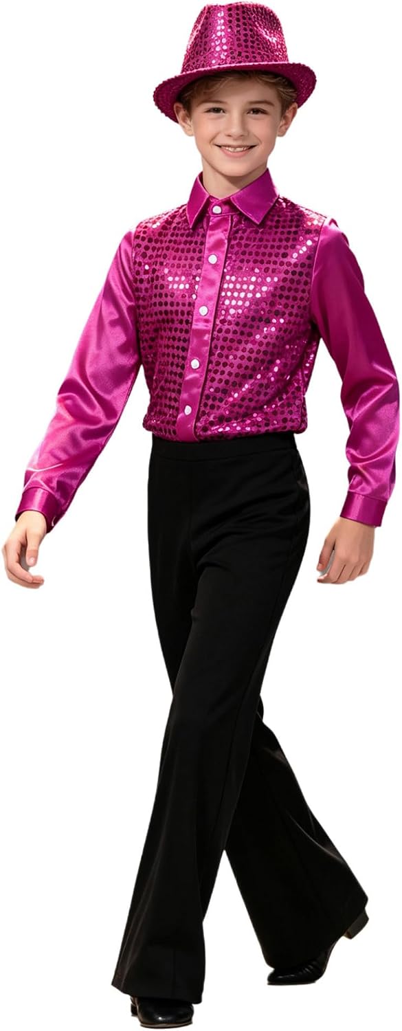 Jugaoge Boys Retro 80s 90s Disco Outfit Street Dance Sets