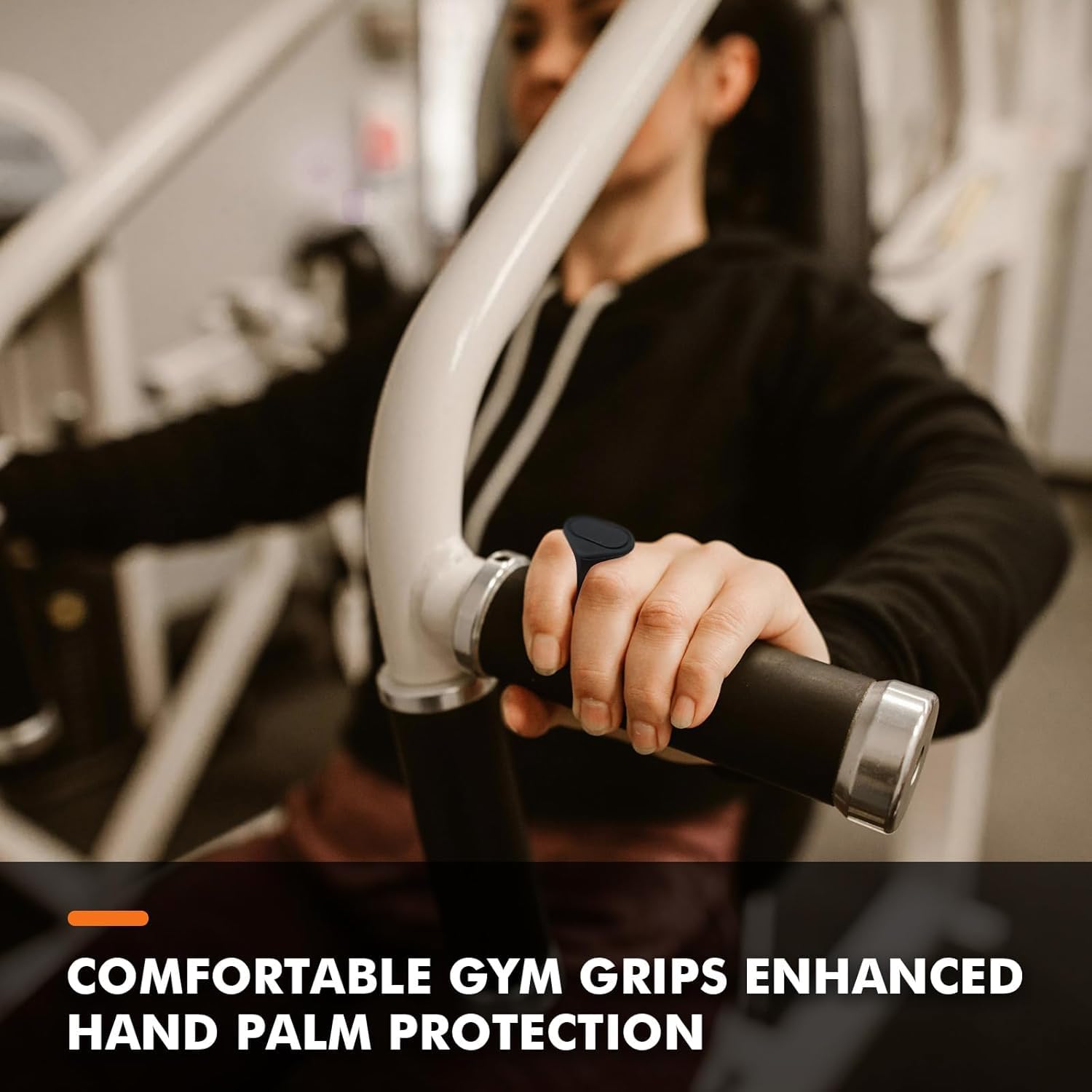 Leosportz Rubber Weight Lifting Grip for Men - Lifting Hook Straps for Gym Deadlifiting | Gym Gloves for Men Women Anti Slip Grip | Dumbbell Barbell Grip (Black) 2