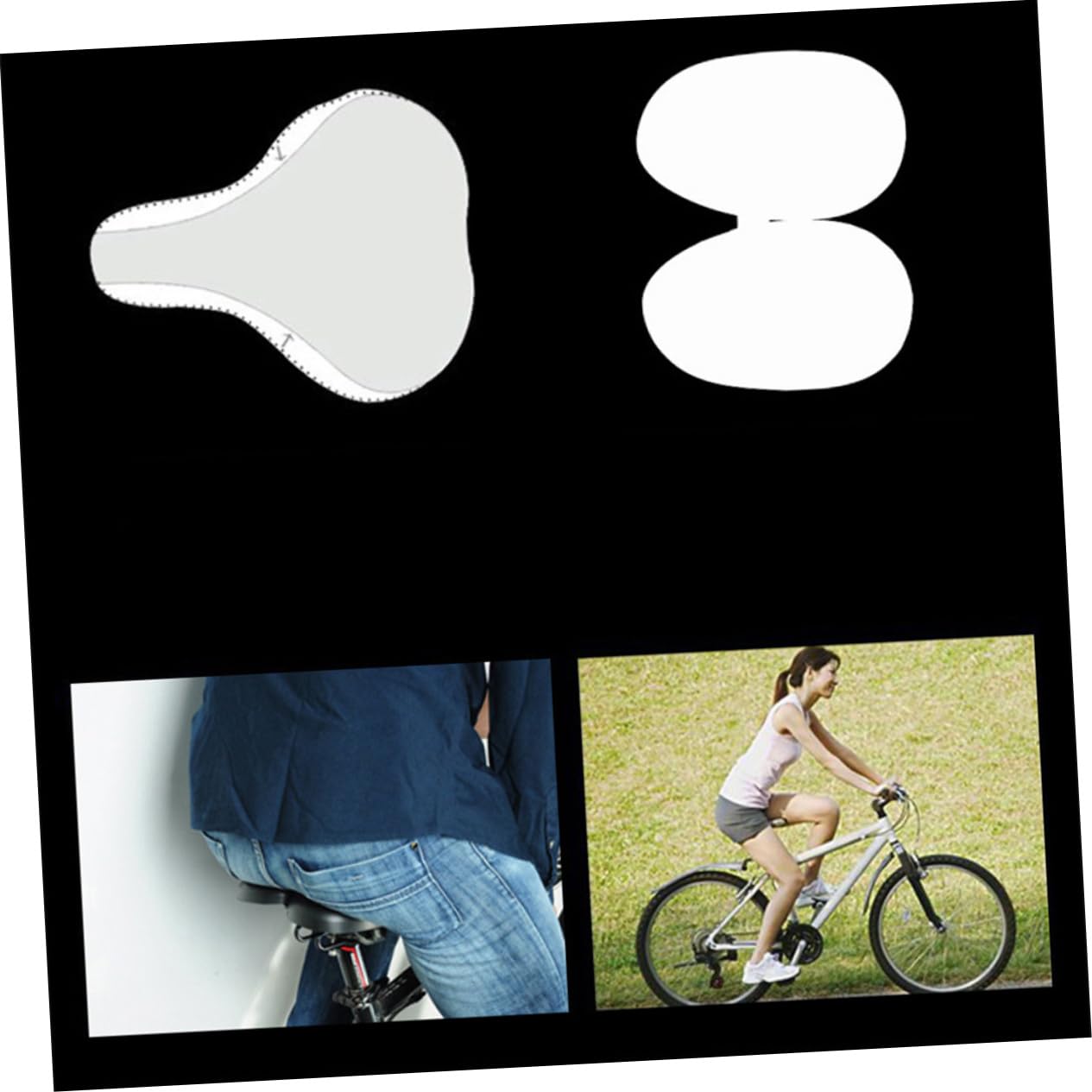 Abaodam Fahrradsattel Für Mountainbike Elastisches Fahrradsitzkissen Gelpolster Bequem Für Radfahren Verstellbar Und Leicht Fahrradsitz Für Outdoor