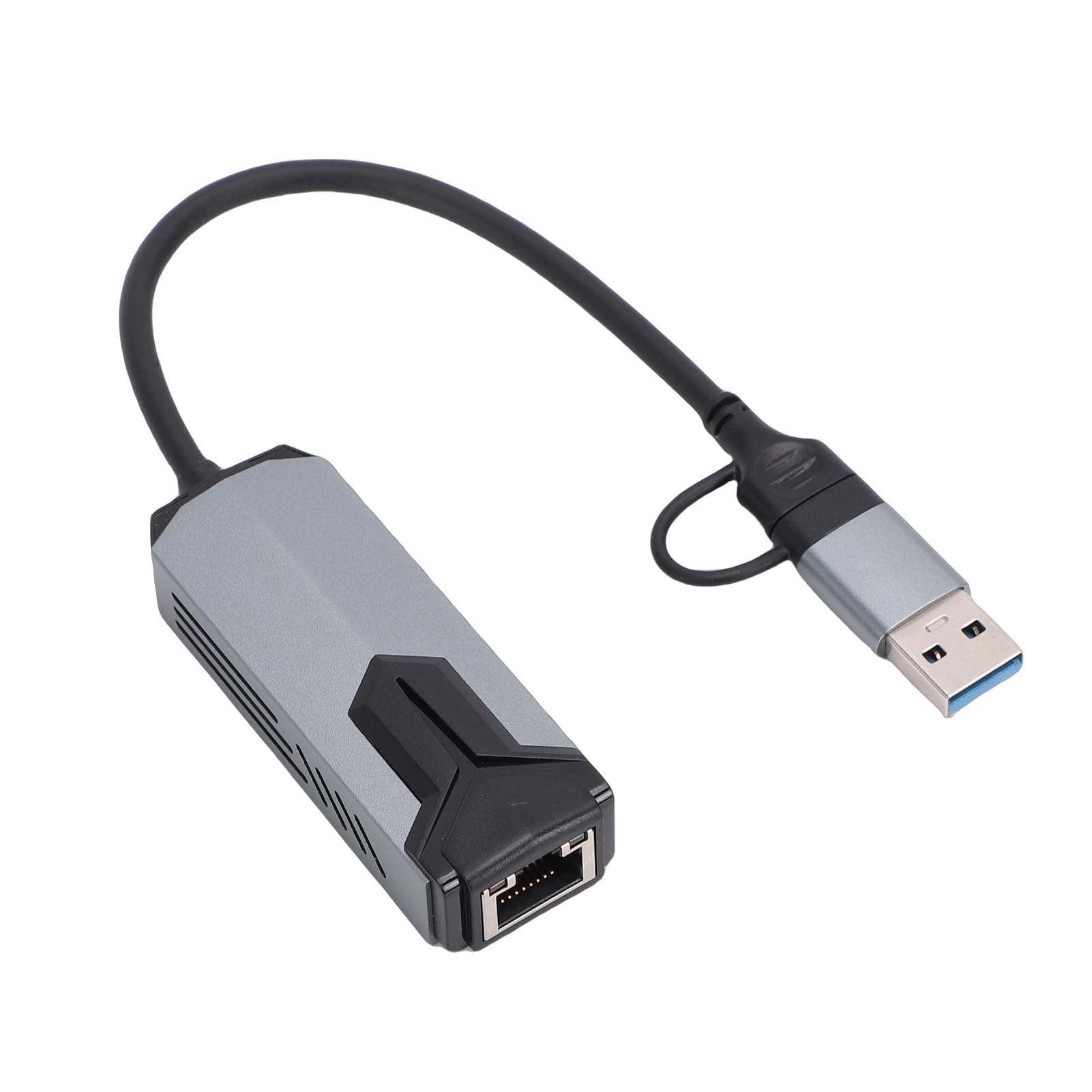 Aramox Adattatore Ethernet, Adattatore USB C a RJ45 in Lega di Alluminio Dongle di Rete Cablata da 5 Gbps con Wake on LAN Plug and Play per Laptop Desktop Streaming Office Home