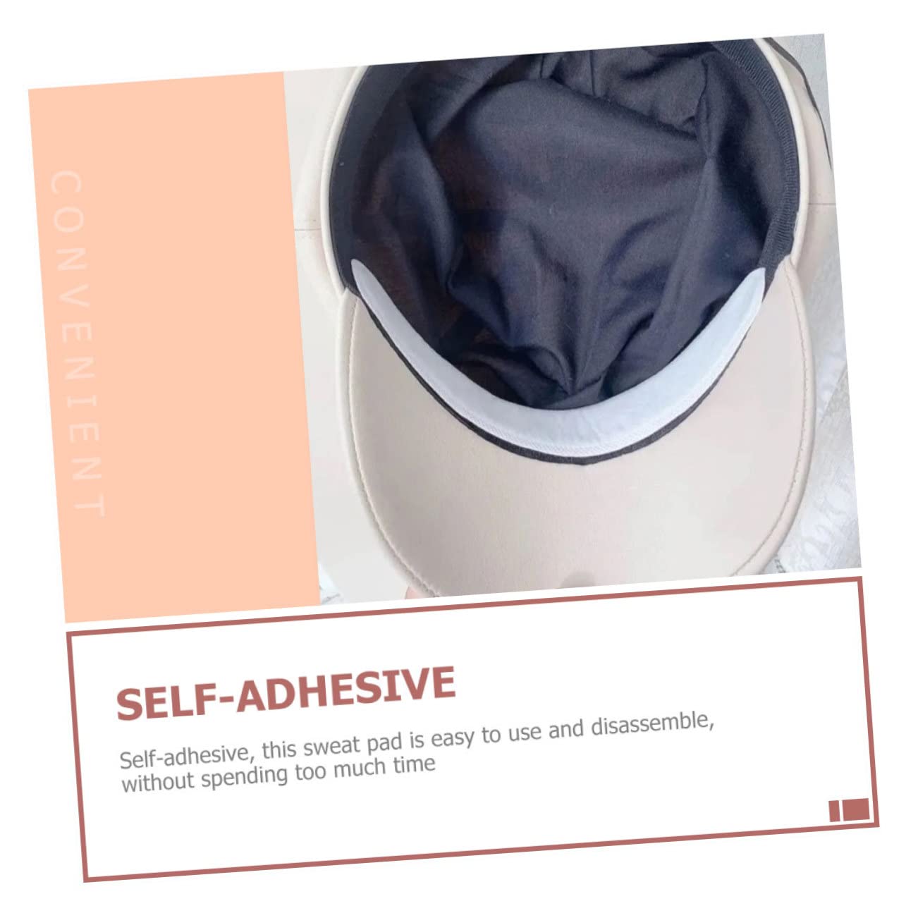 Angoily 120 Pièces Autocollant de Sueur de Bord de Chapeau Auto-adhésif, Autocollant Chapeau Bandes de Sueur Protecteur de Sueur Collant Coussin Absorbant Portable Encolure Doublure