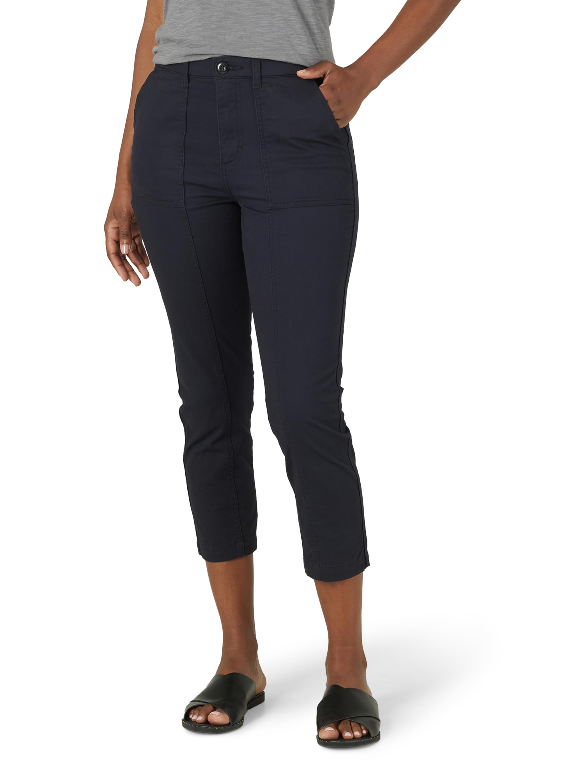 Lee Womens Ultra Lux High-Rise Seamed Crop Pant