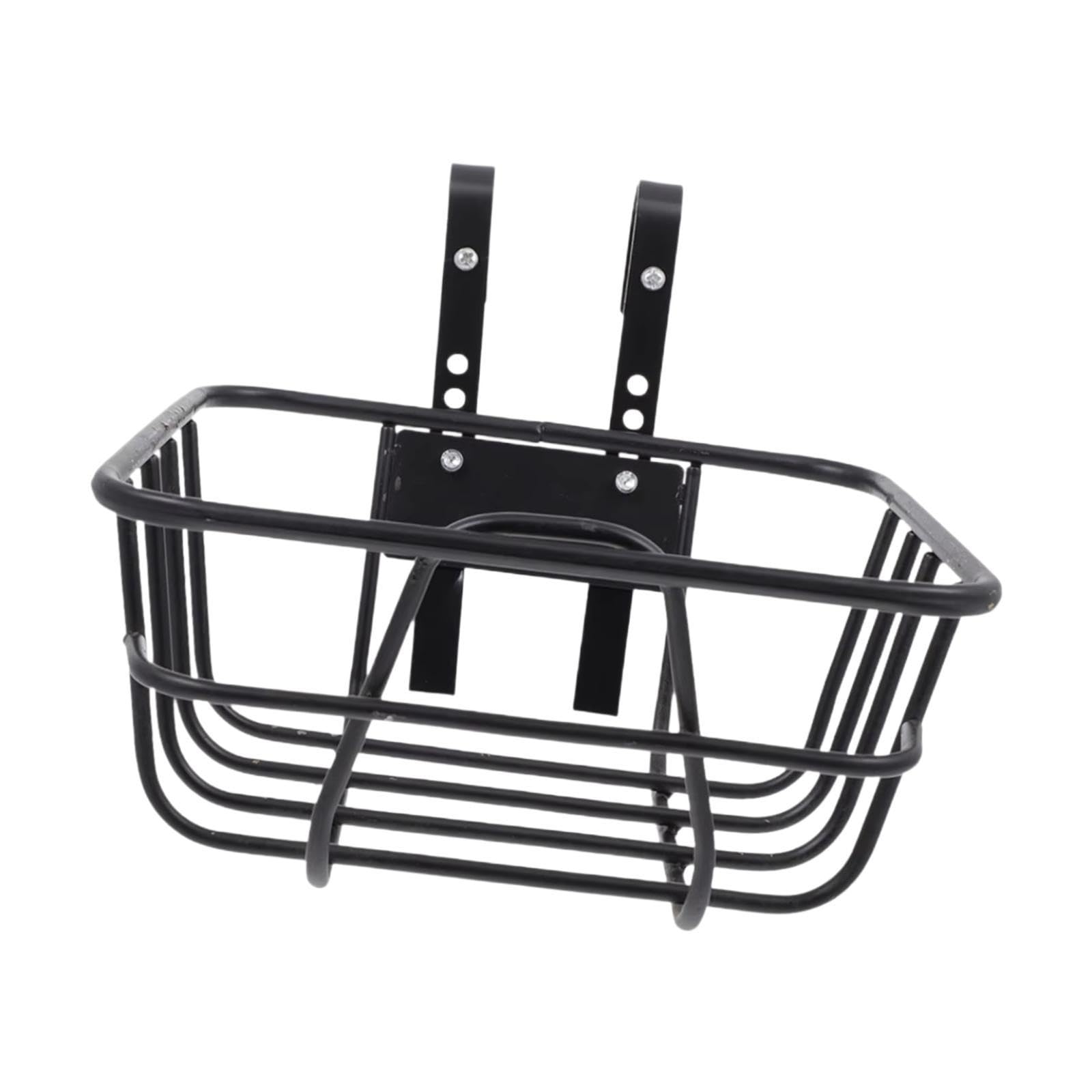 perfk Bike Basket Front Bicycle Basket Carrying Iron Bike Frame Basket Bike Cargo Rack, 30cmx32cmx12cm
