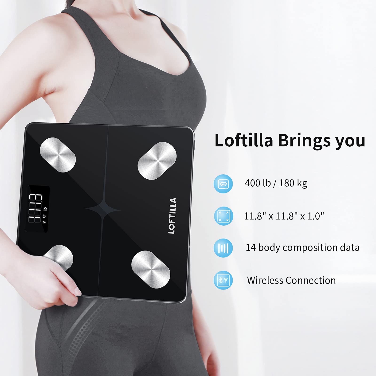 LOFTILLA WiFi Smart Scale for Body Weight and Fat, Bluetooth Weight