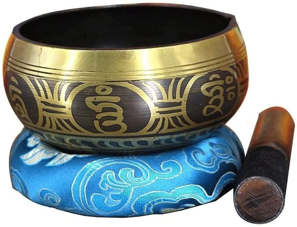 Set di Campane Tibetane Facili da Suonare per Principianti, Campana Sonora per La Guarigione dei Chakra del Nepal con Cuscinetto A Martelletto per Yoga, Terapia del Suono E Mi