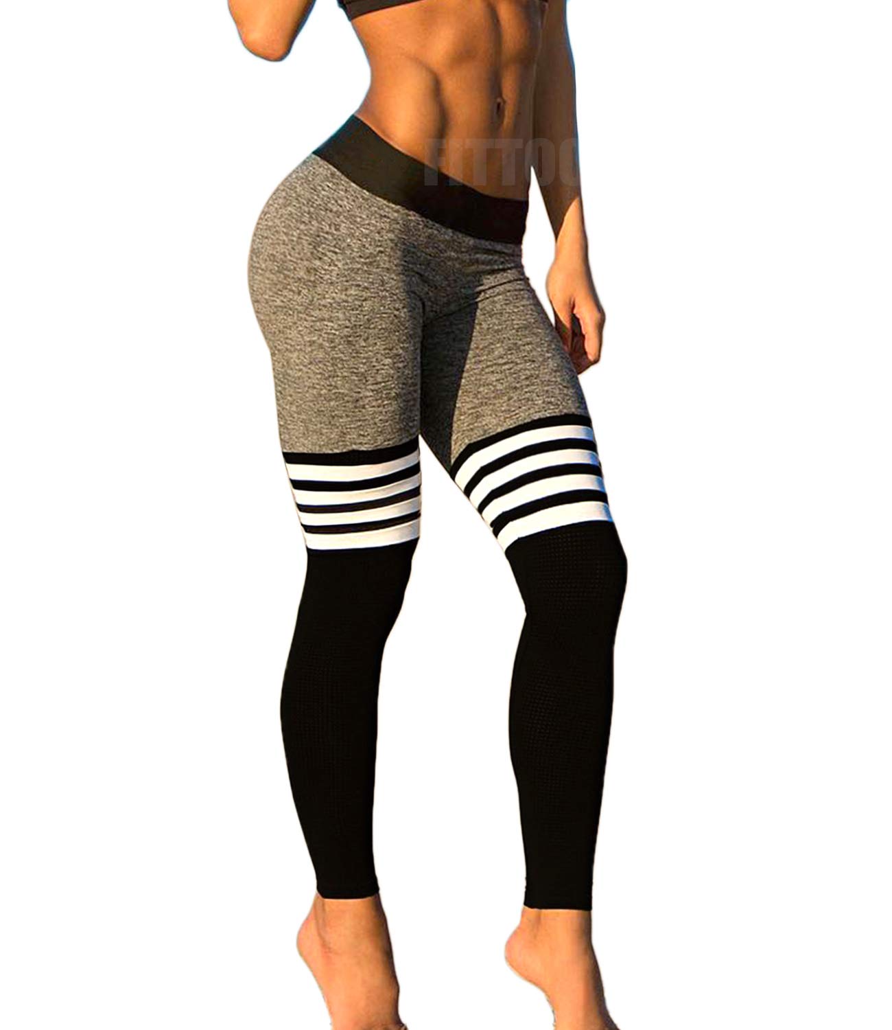 FITTOO Womens High Waist Seamless Workout Leggings Scrunch Butt Tummy Control Yoga Pants Gym Tights