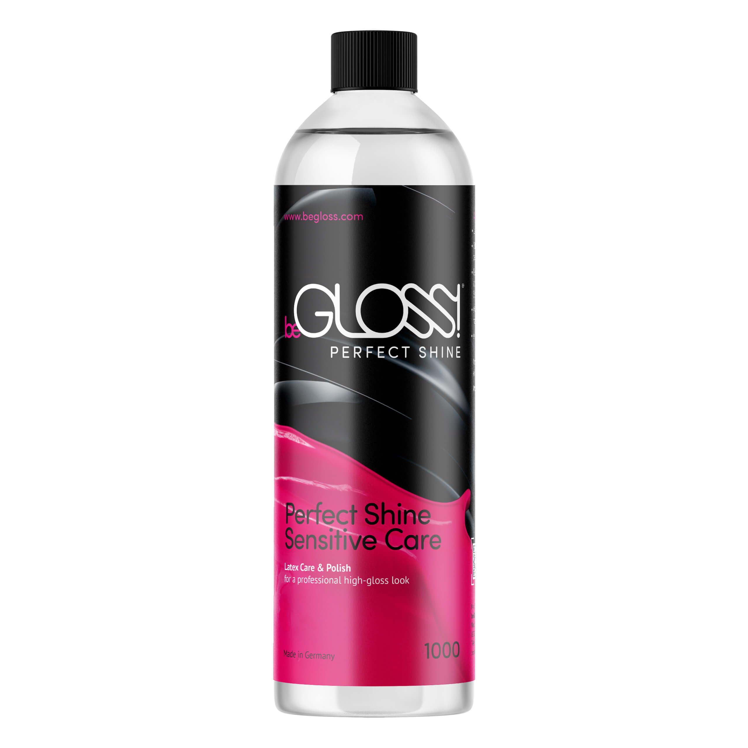 beGLOSS Perfect Shine 1000 ml Abrillantador de látex Brillo máximo El lubricante para el cuidado del abrillantador de ropa de látex de caucho