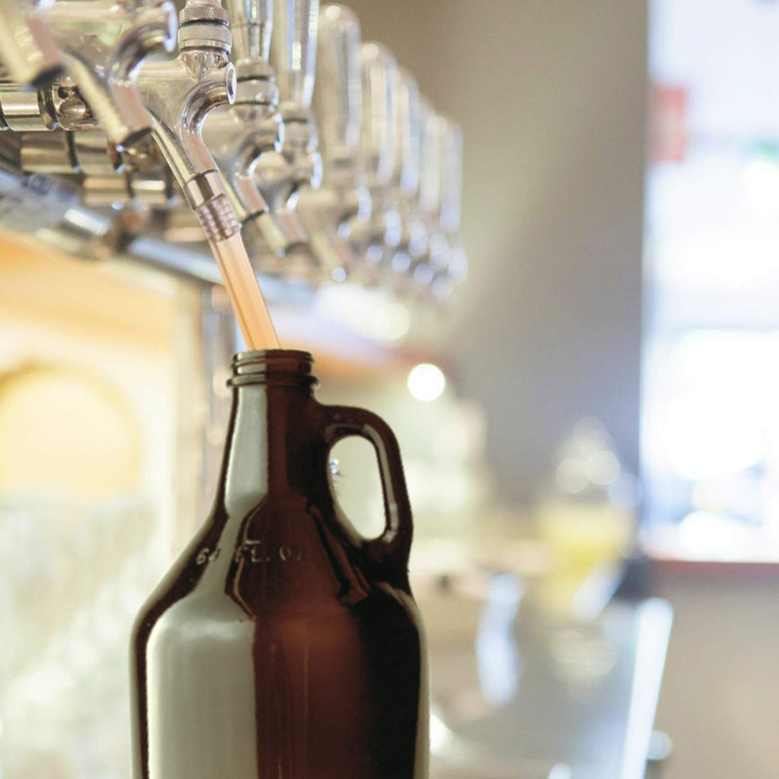 MRbrew Growler Filler, 12'' CuttoLength Stainless Fitting Beer Jug