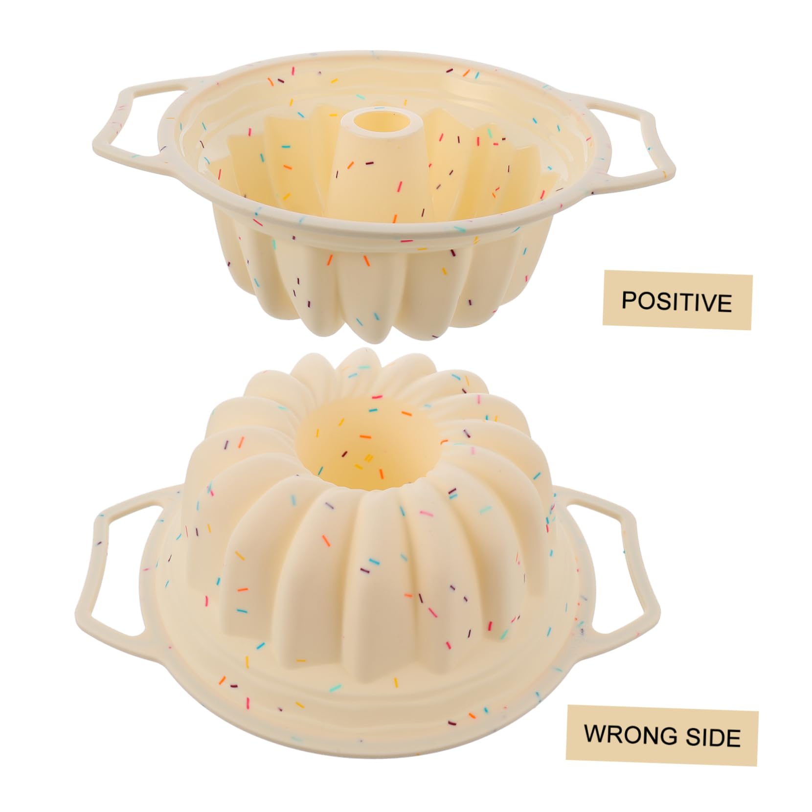 LIFKOME Stampo Rotondo in Silicone per Dolci Struttura a Spirale e Bordo Rinforzato, Facile da Pulire, Adatto per Dolci e Biscotti in Casa o Pasticceria Professionale