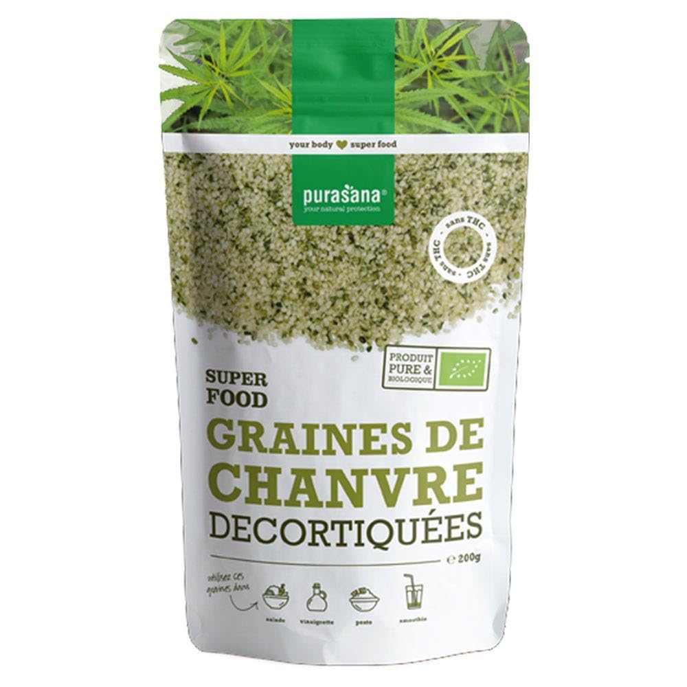 Purasana Graines De Chanvre Decortiquees Bio 200g