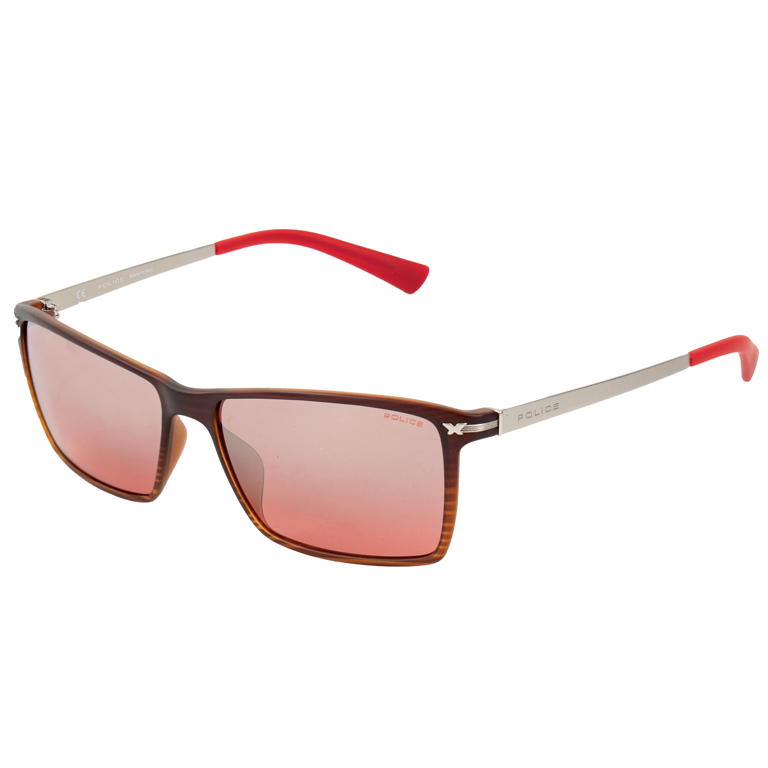 Police Men's S1957 Sunglasses, Red (Red Grad.Beige), One Size