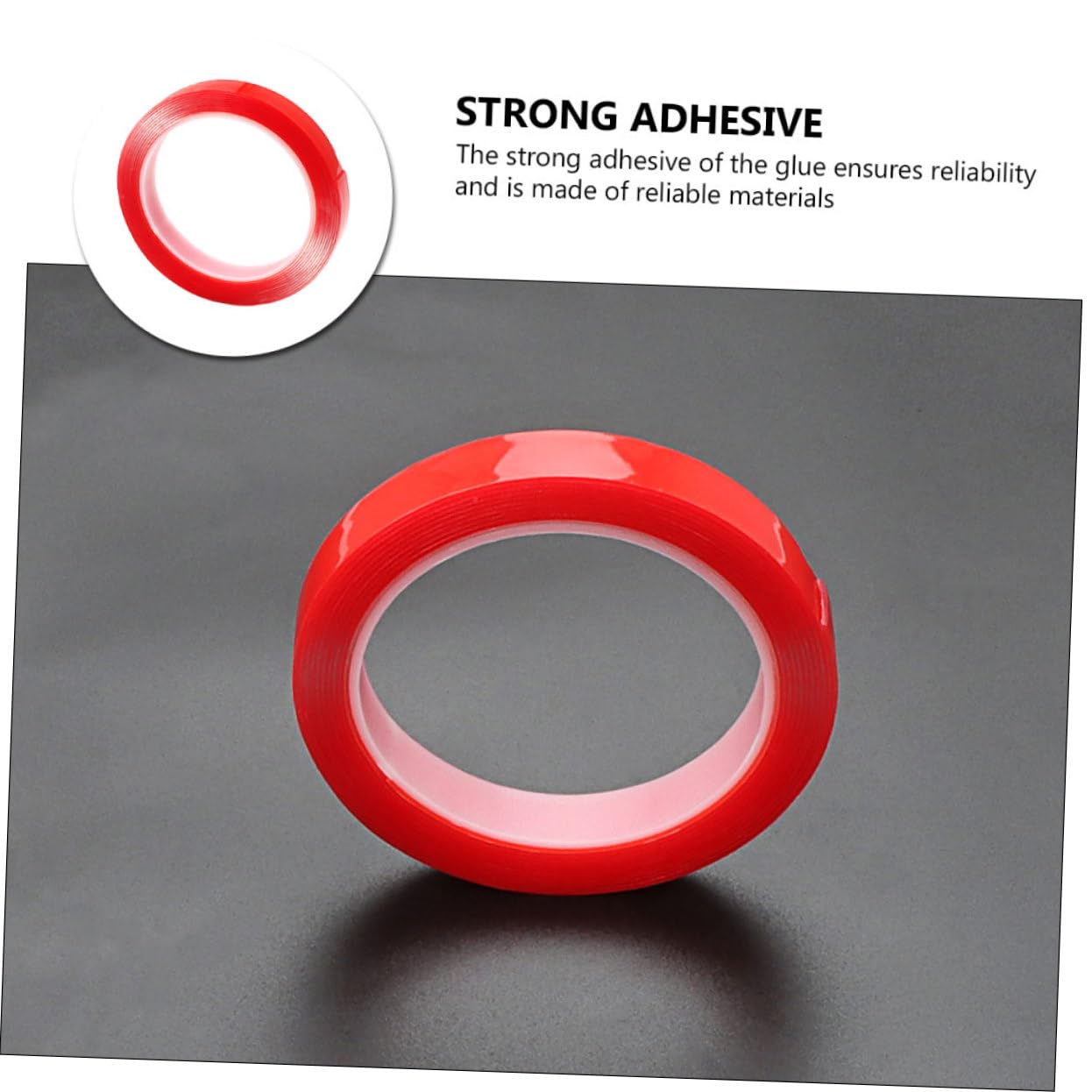 Uonlytech 4 Rollen Bürokratie im Freien doppelseitiges klebeband für stoff Dasselbe drinnen Multifunktion schwer Starkes Band dickes Klebeband breites Klebeband Mehrzweckband Acrylsäure rot