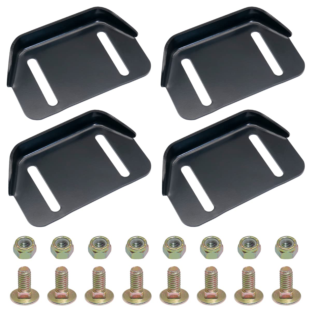 YiaChuii Snow Blower Skid Plate Shoes for MTD OEM-784-5580, 4 PCS Black Height Adjust Skid Shoe with Mounting Hardware Replace for 784-5580-0637 Snow Throwers (Black)